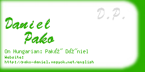 daniel pako business card